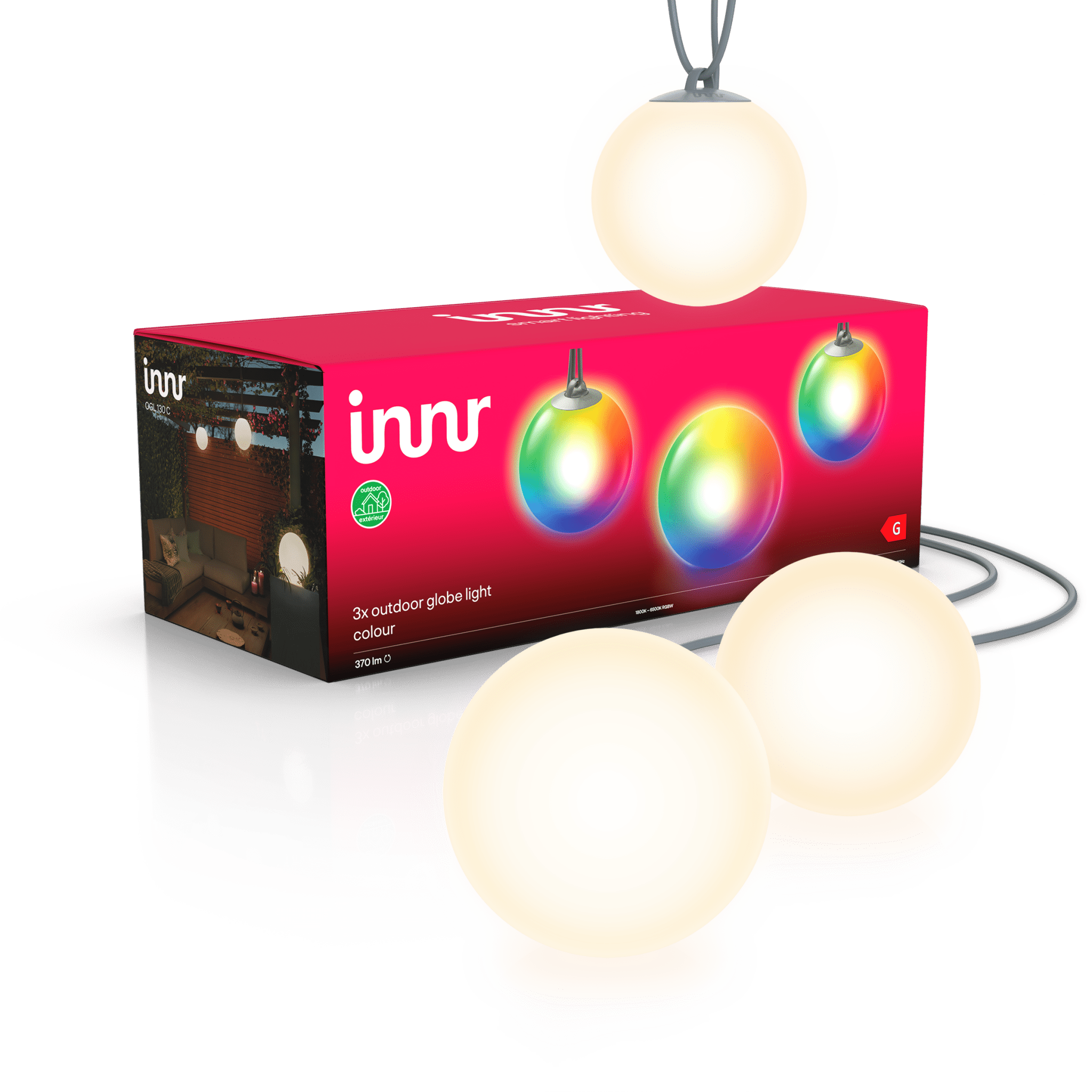 Innr Outdoor Smart Globe Light Colour