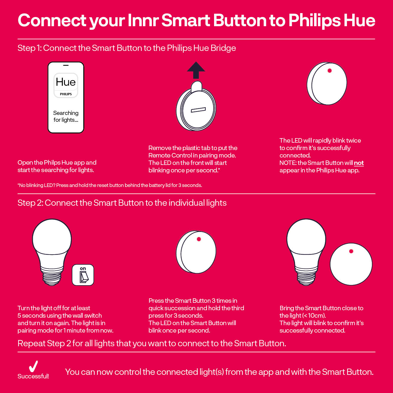 innr Smart Light Bulbs A19 That Work with Philips Hue* Alexa, Hey Google,  SmartThings (Hub Required) & Zigbee, Hue Lights with E26 Base, Color, Smart